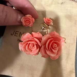 Jennifer Behr Coral Rose Earrings